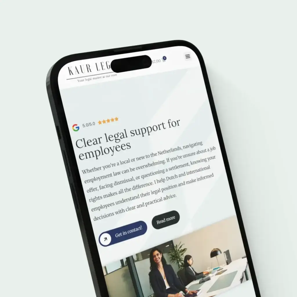 Mobiele advocaten webshop