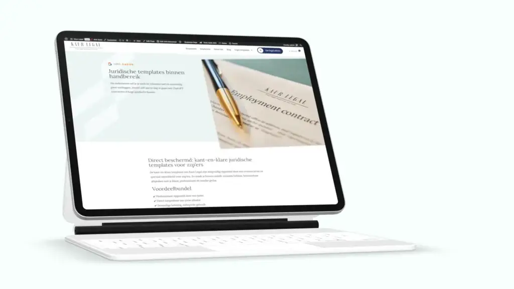 tablet advocaten website