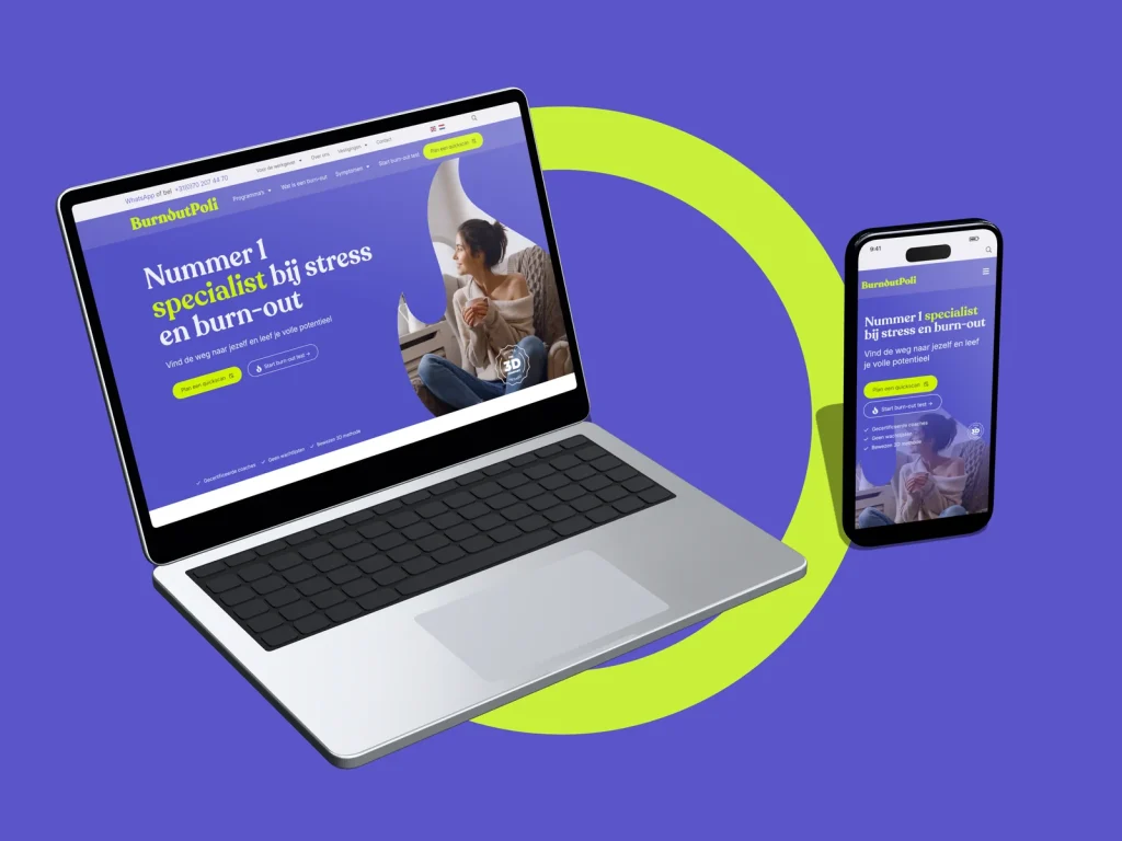 Website BurnoutPoli op laptop en mobiel